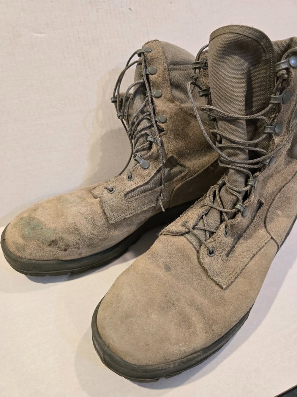 Boots Green Suede Wellco Air Force TW Gore-Tex Insulated size 12 23 MIC 4-30-08